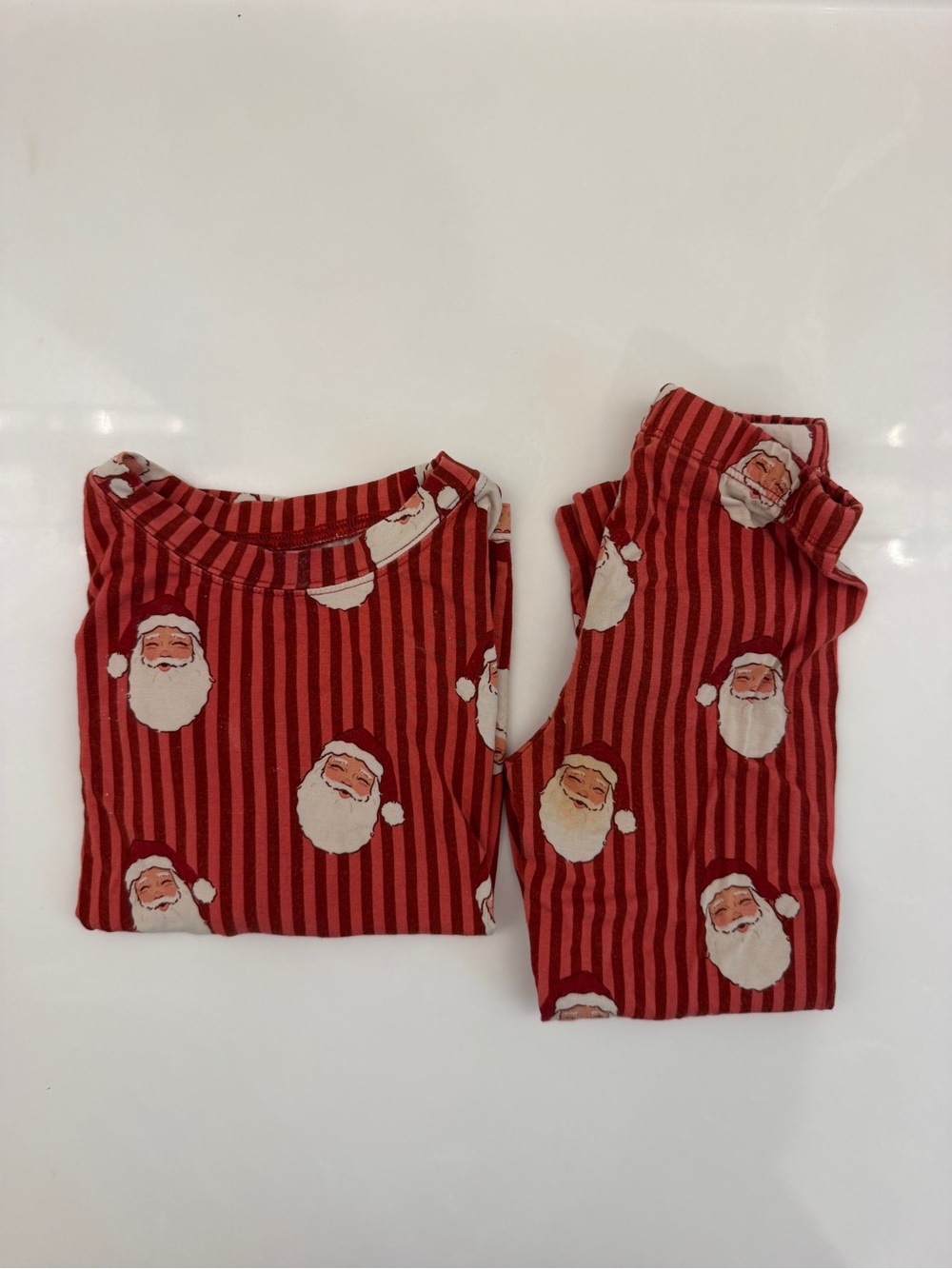 Kids Santa Stripe Pajama Set - Red in my jammers brand